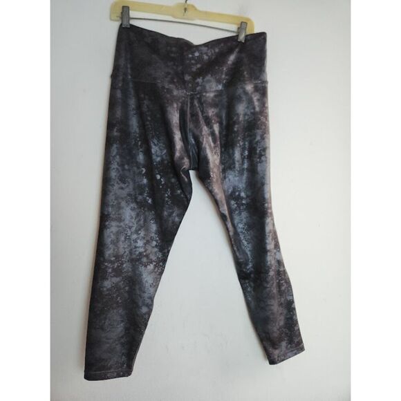 Athleta Women Metallic Black "Elation Ultra High Rise" Athletic Leggings size 1X - Picture 6 of 8